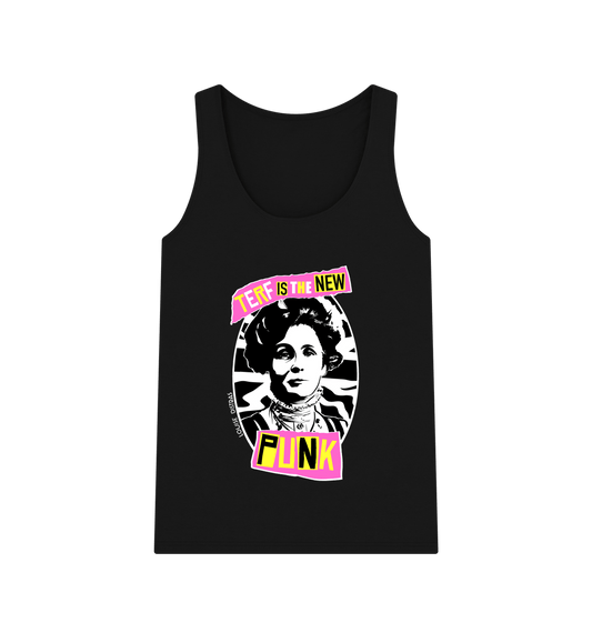 Black TERF Is The New Punk Tank Top - Ladyfit (Pink)