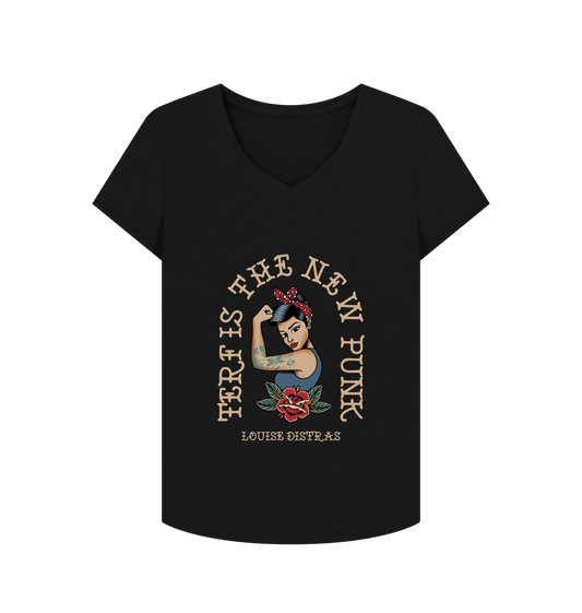 Black Tattoo T-Shirt - Women's V Neck